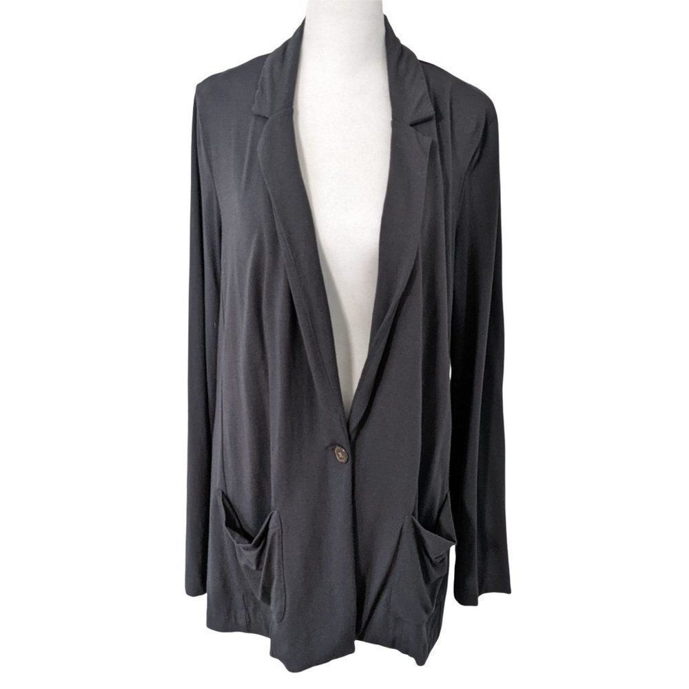 J. Jill Gray Stretch Knit Blazer Size Small